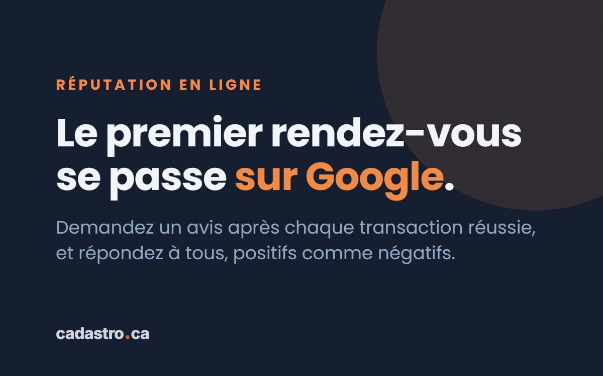 Le premier rendez-vous avec un client se passe sur Google, avant le premier appel