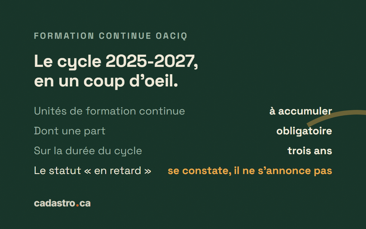 Le cycle de formation continue OACIQ 2025-2027 : des unités à accumuler sur trois ans, dont une part obligatoire