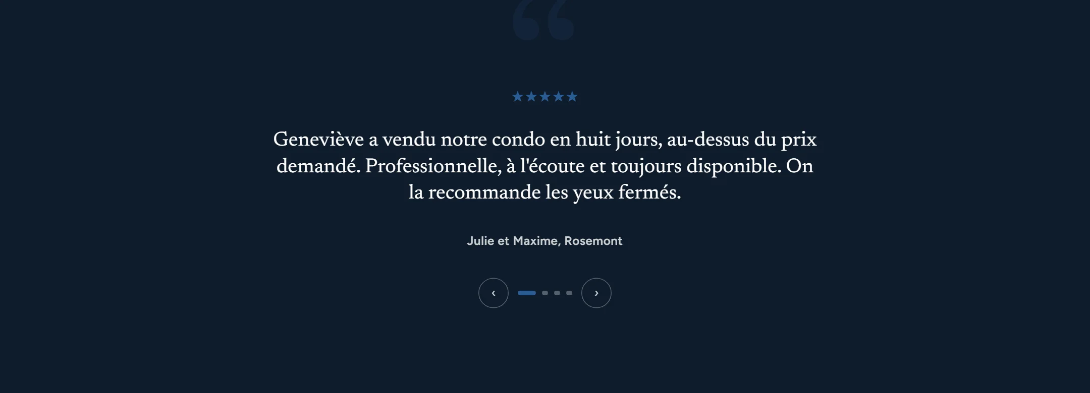 Témoignages — design Signature prestige