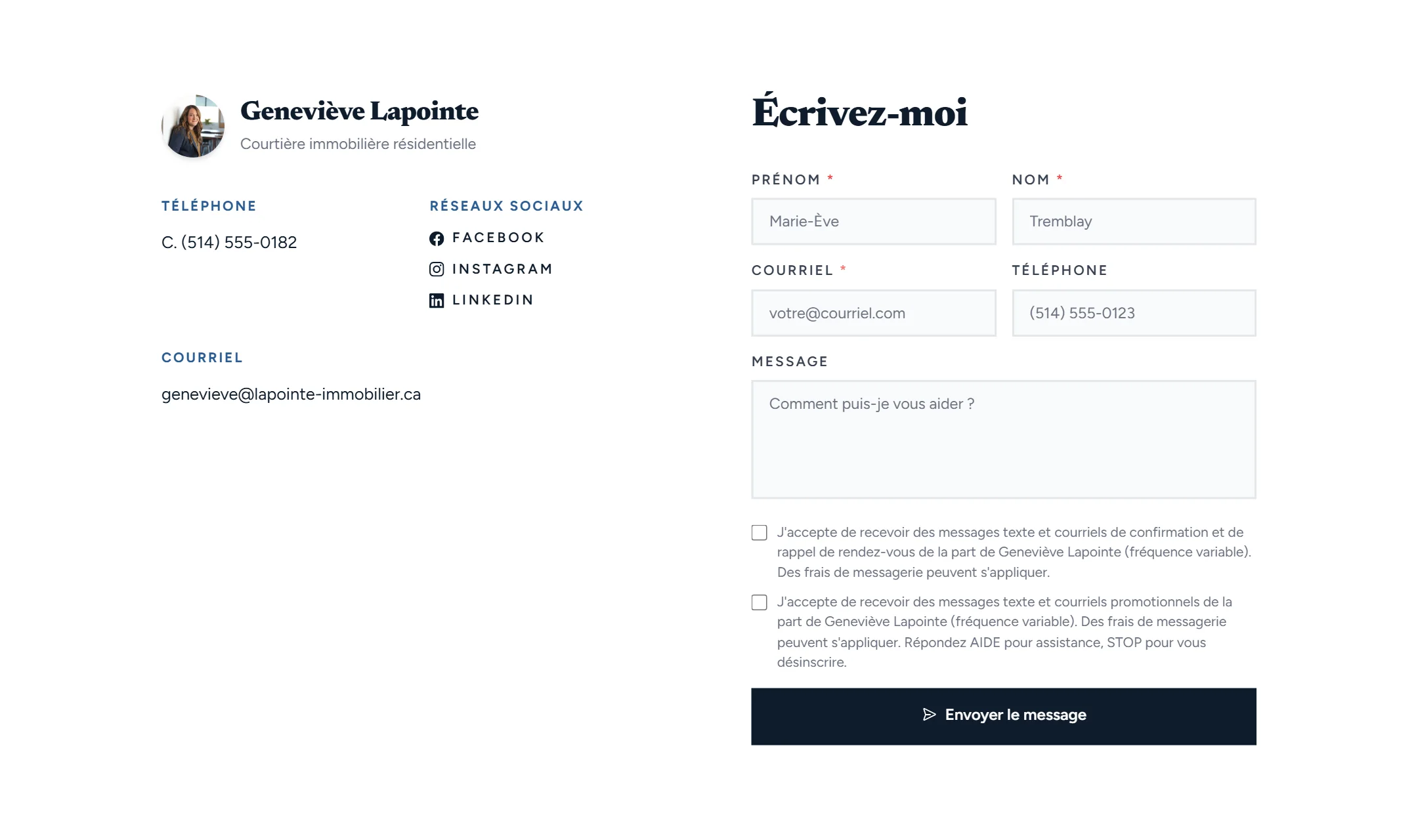 Contact — design Signature prestige