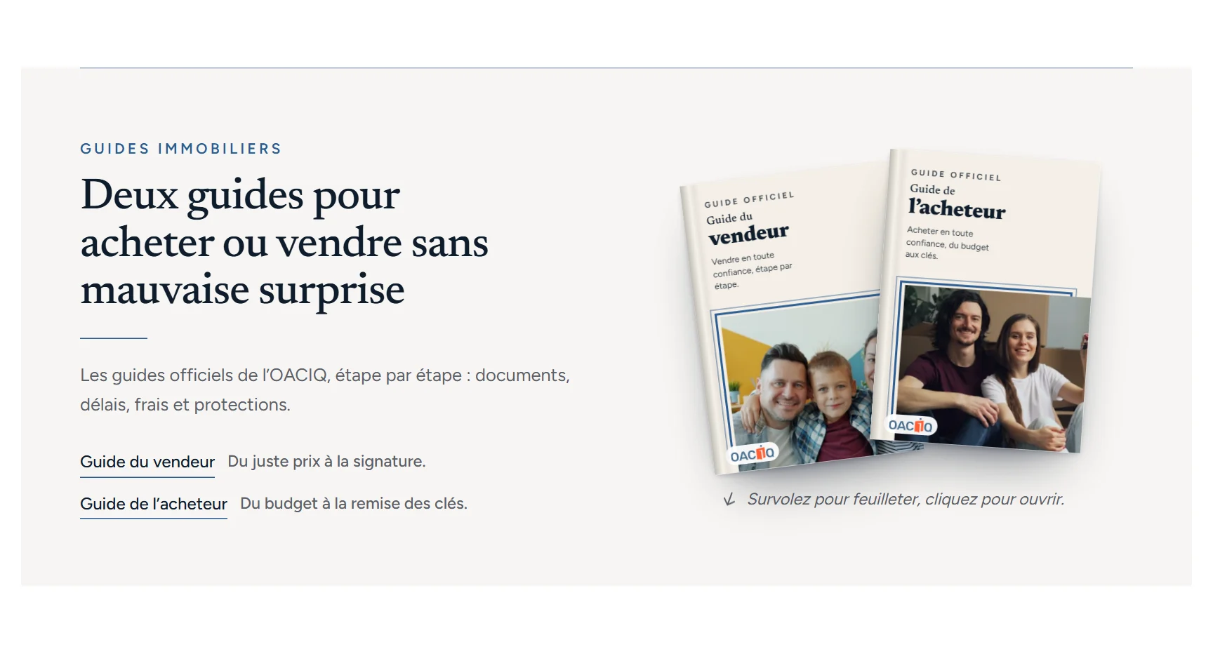 Guides immobiliers — design Signature prestige