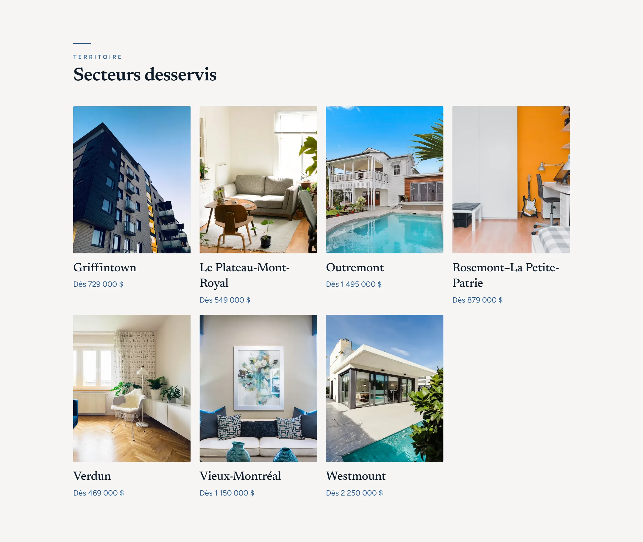Quartiers — design Signature prestige